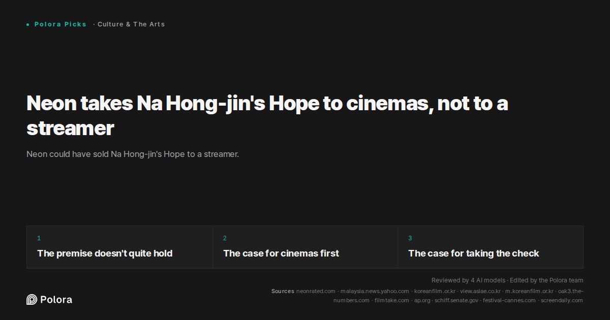 Neon takes Na Hong-jin's Hope to cinemas, not to a streamer