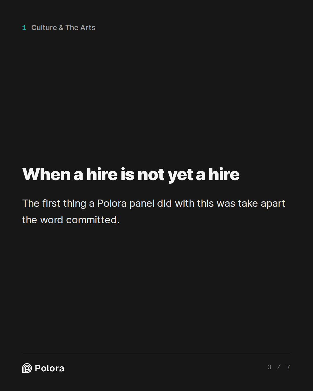 When a hire is not yet a hire