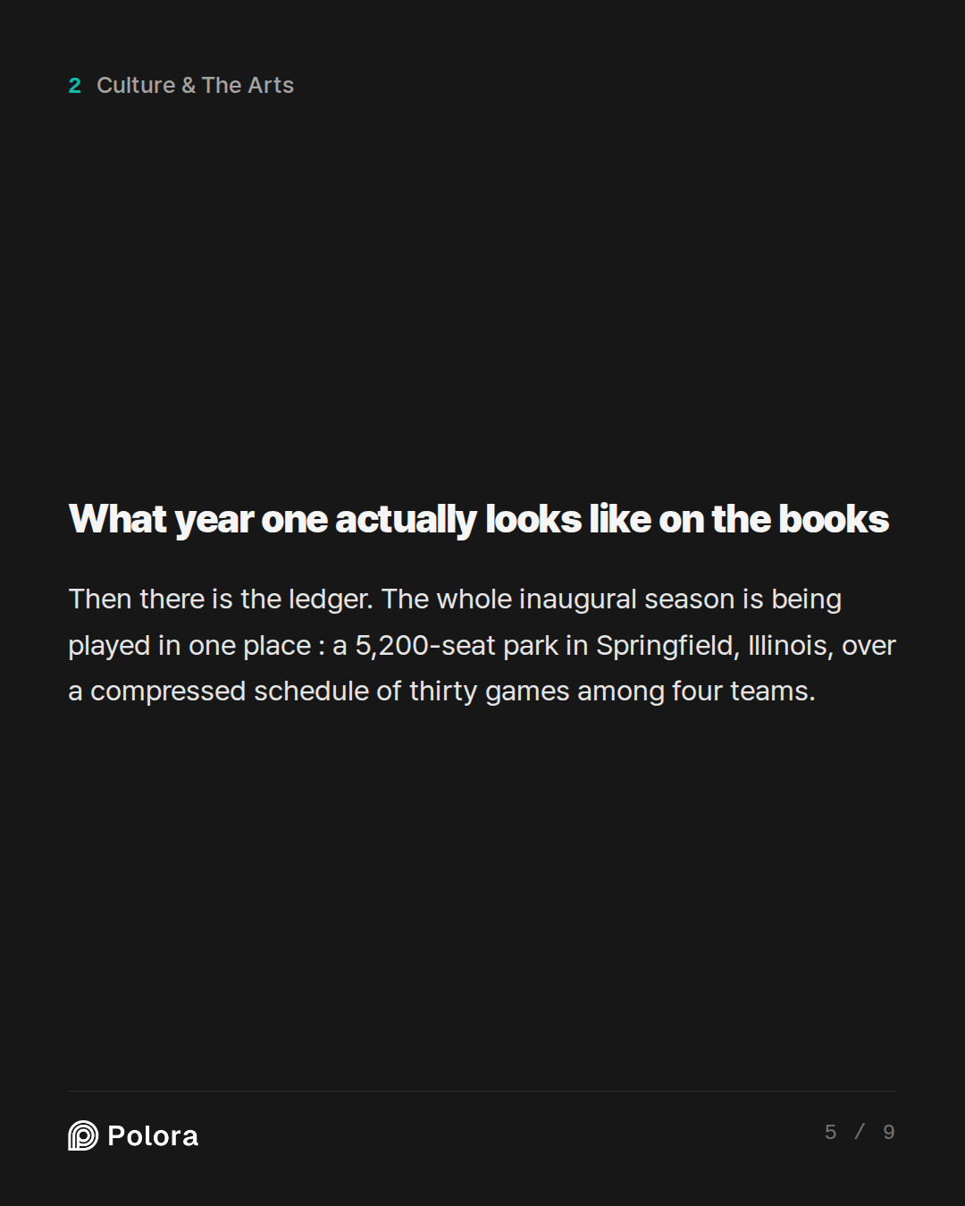 What year one actually looks like on the books