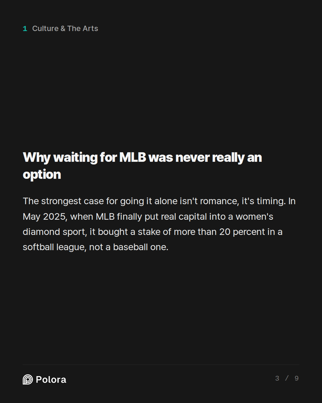 Why waiting for MLB was never really an option