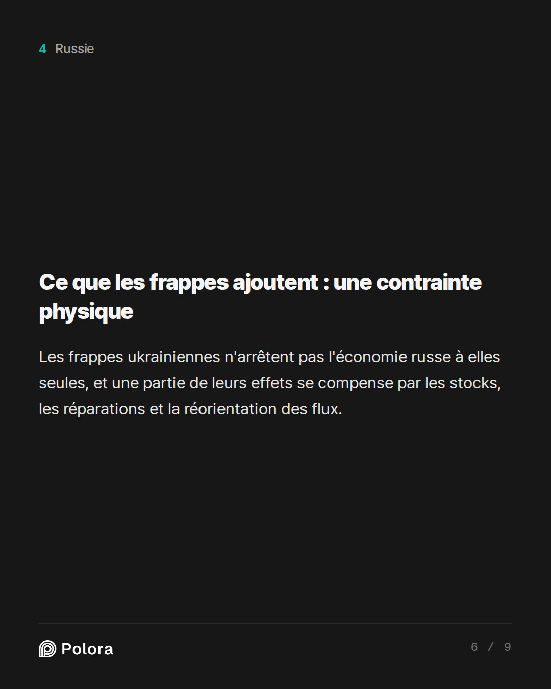 Ce que les frappes ajoutent : une contrainte physique