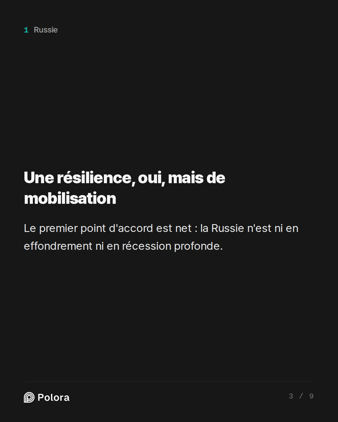 Une résilience, oui, mais de mobilisation