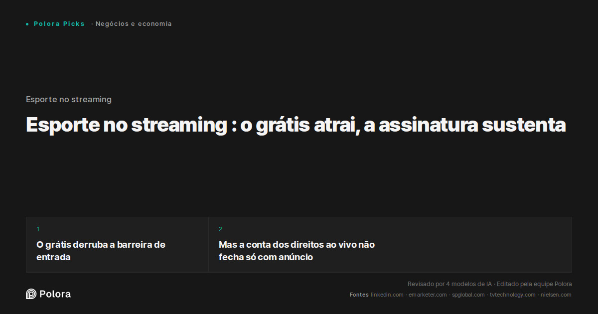 Esporte no streaming : o grátis atrai, a assinatura sustenta