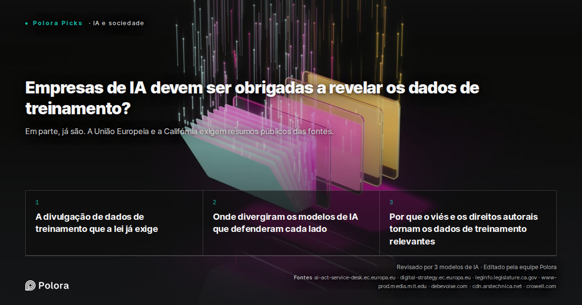 Empresas de IA devem ser obrigadas a revelar os dados de treinamento?