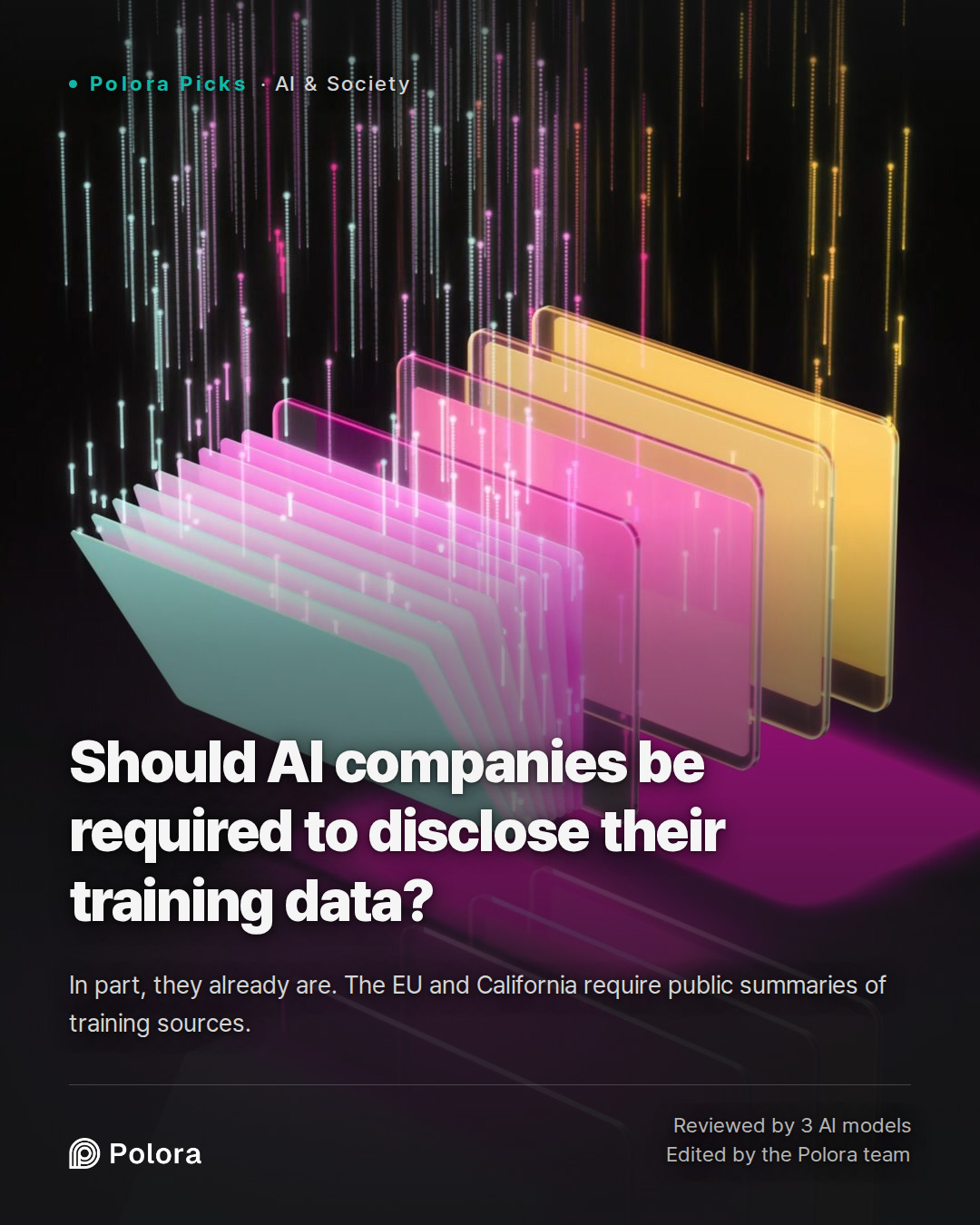 Should AI companies be required to disclose their training data?