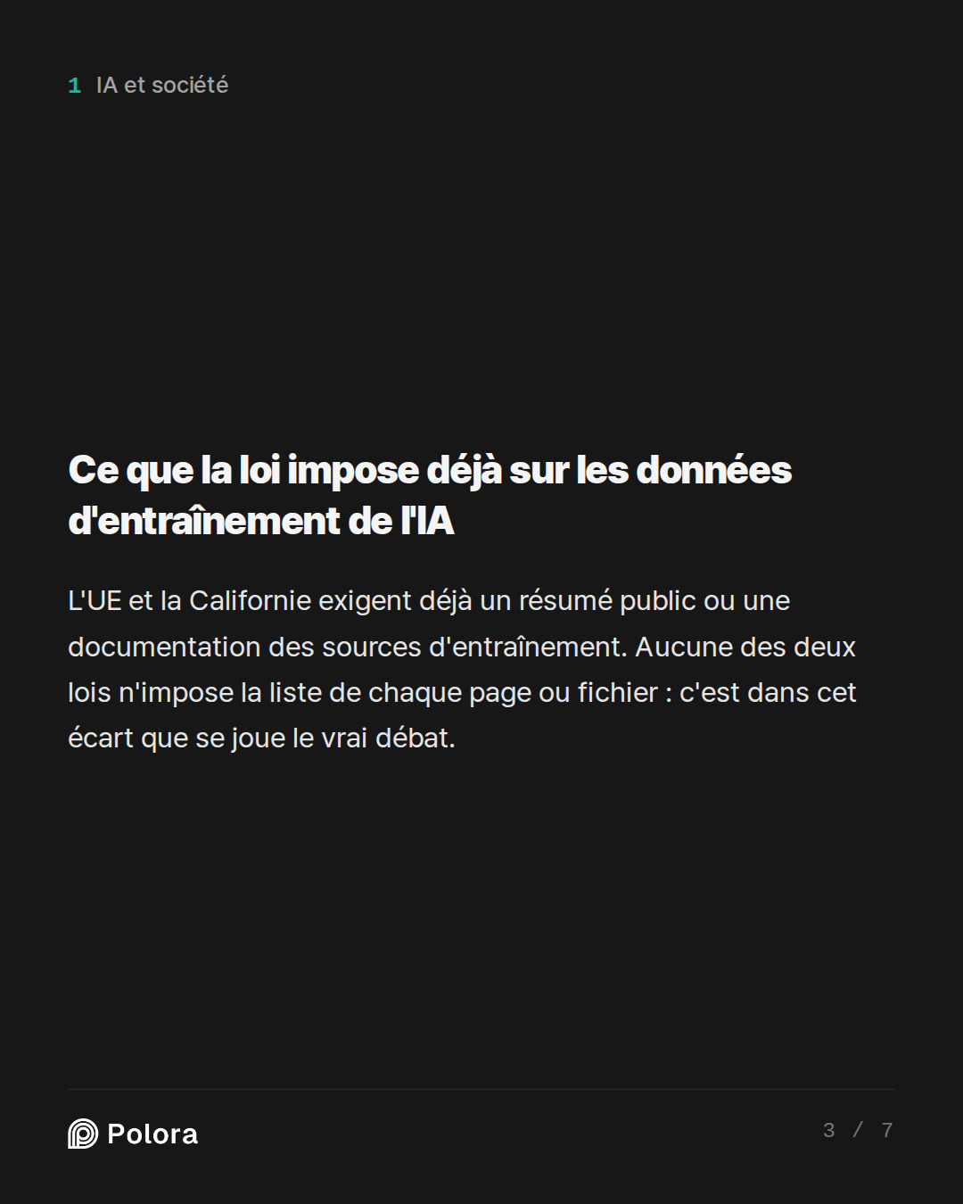 Ce que la loi impose déjà sur les données d'entraînement de l'IA