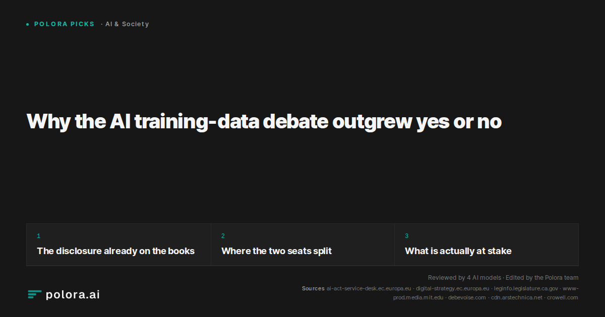Why the AI training-data debate outgrew yes or no