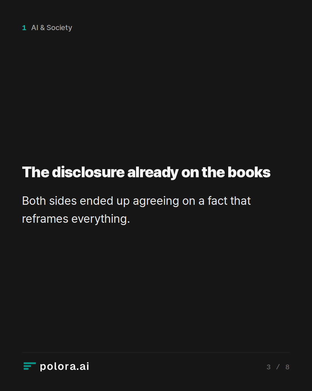 The disclosure already on the books