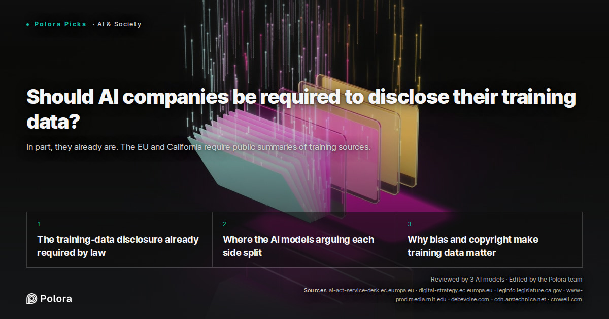 Should AI companies be required to disclose their training data?