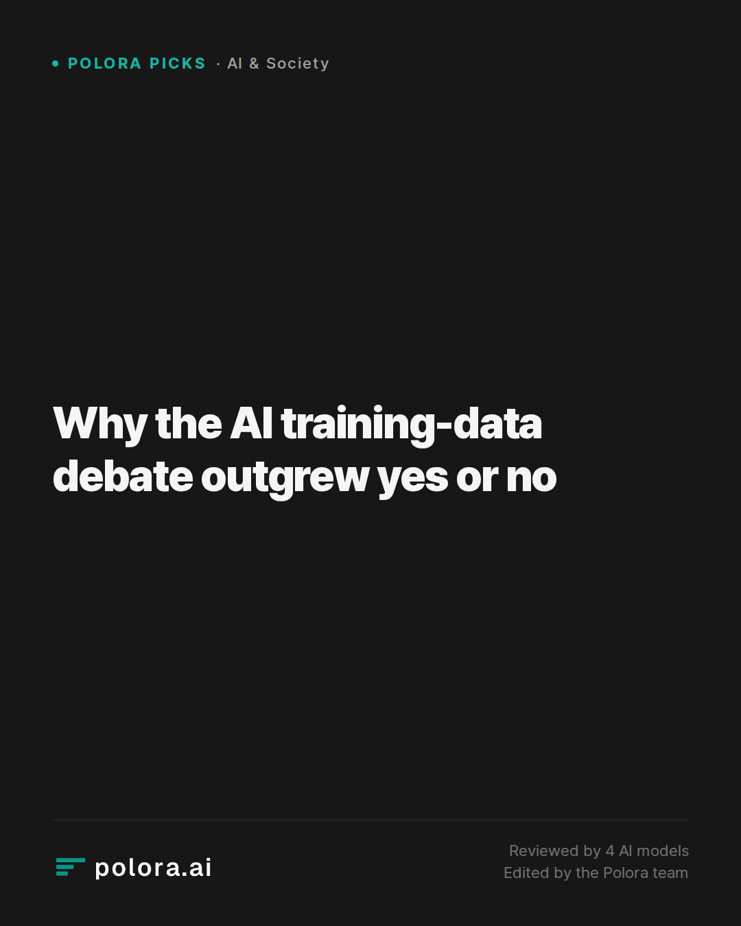 Why the AI training-data debate outgrew yes or no