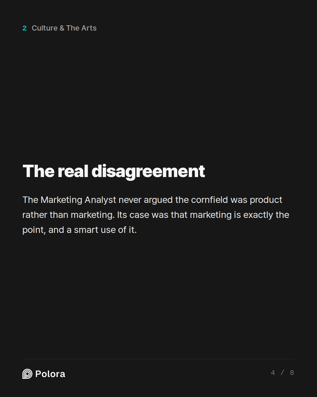 The real disagreement