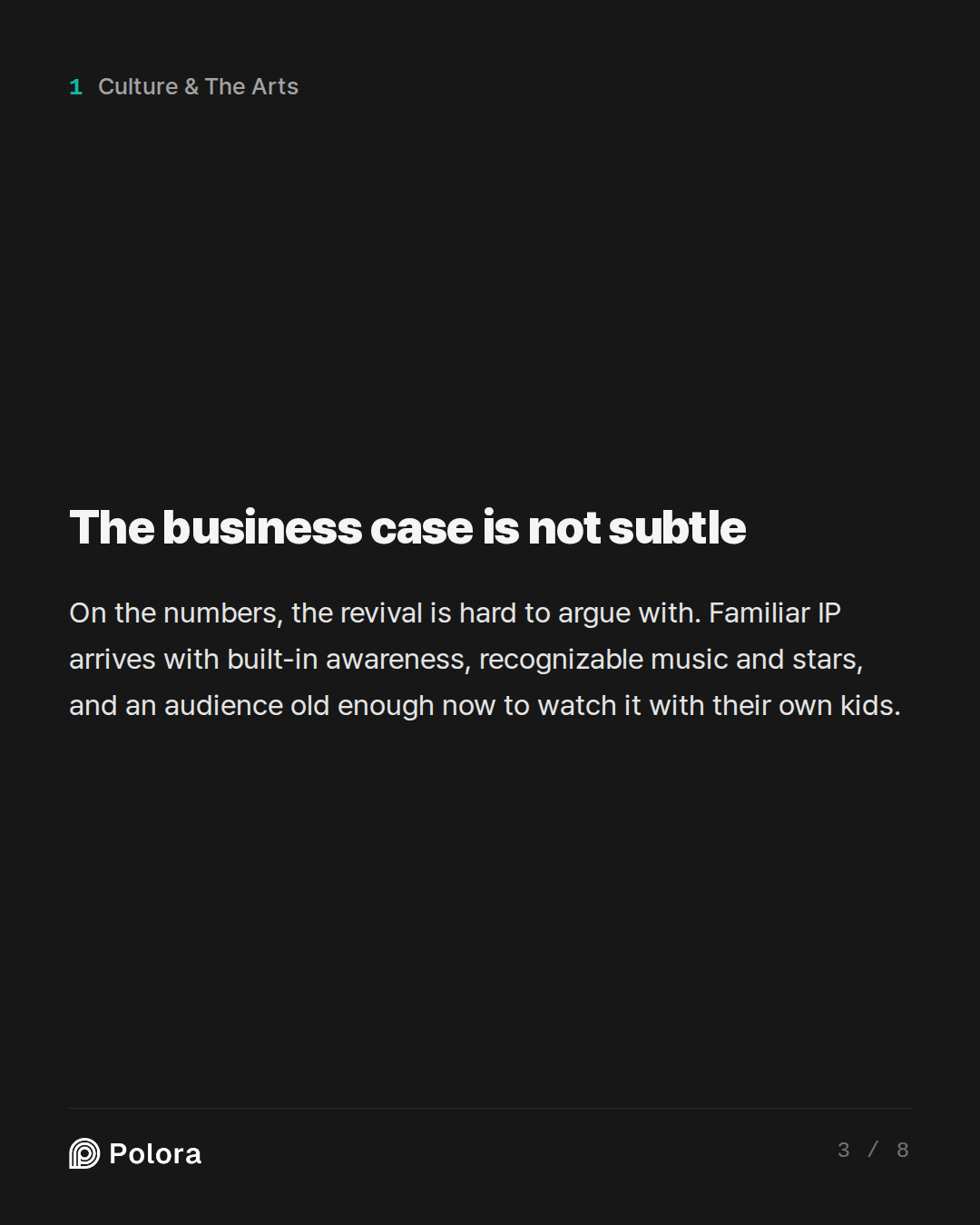The business case is not subtle