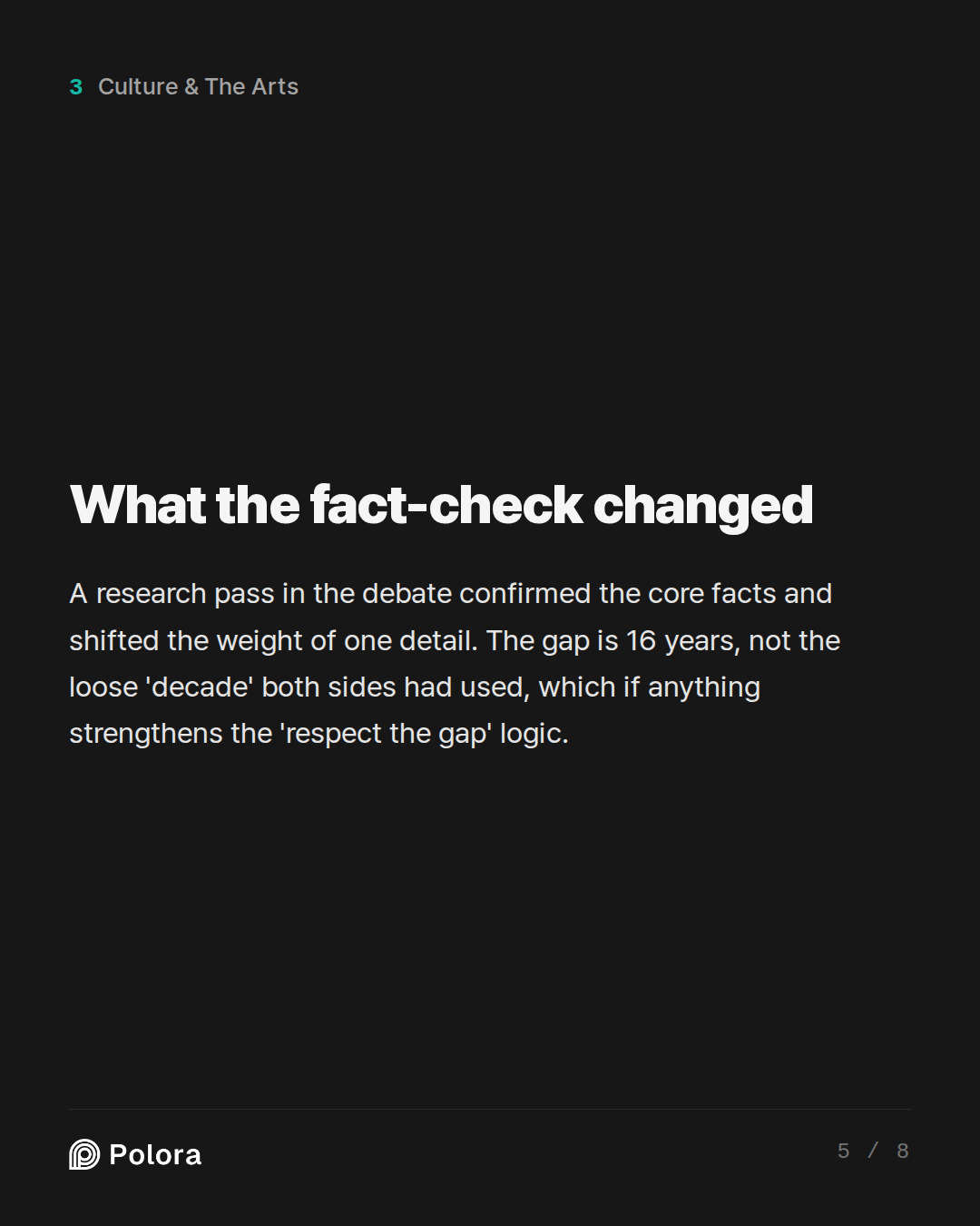 What the fact-check changed