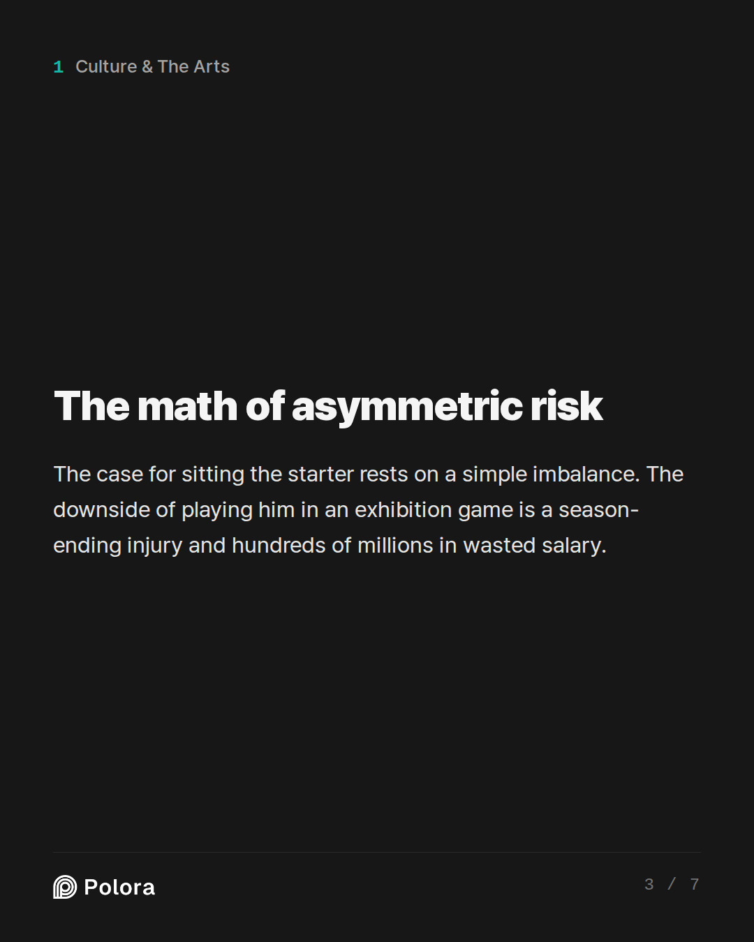 The math of asymmetric risk