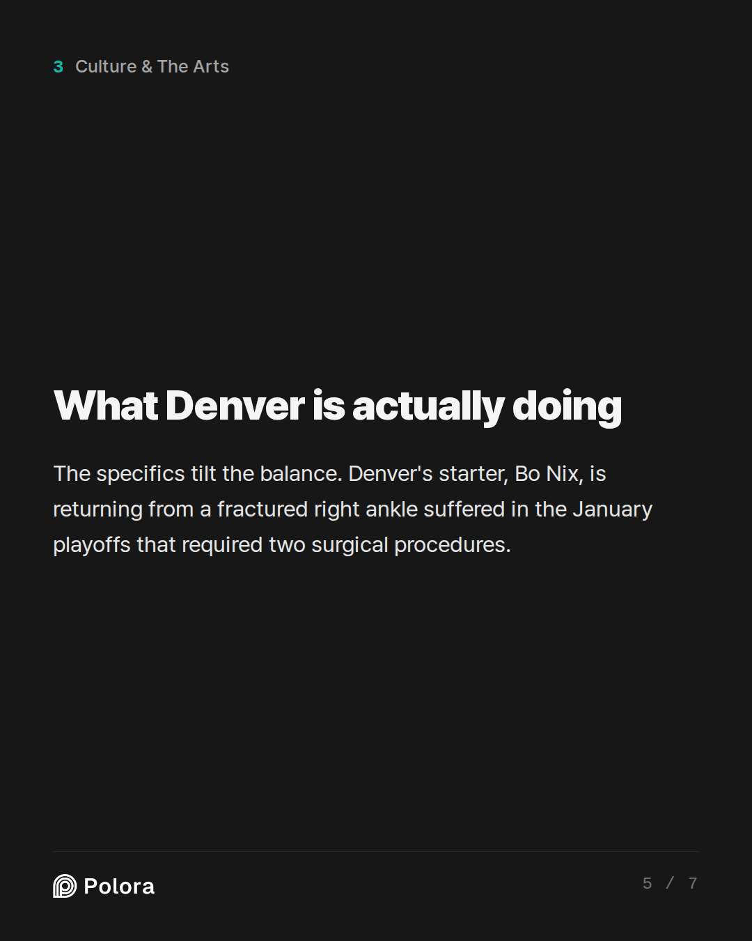 What Denver is actually doing