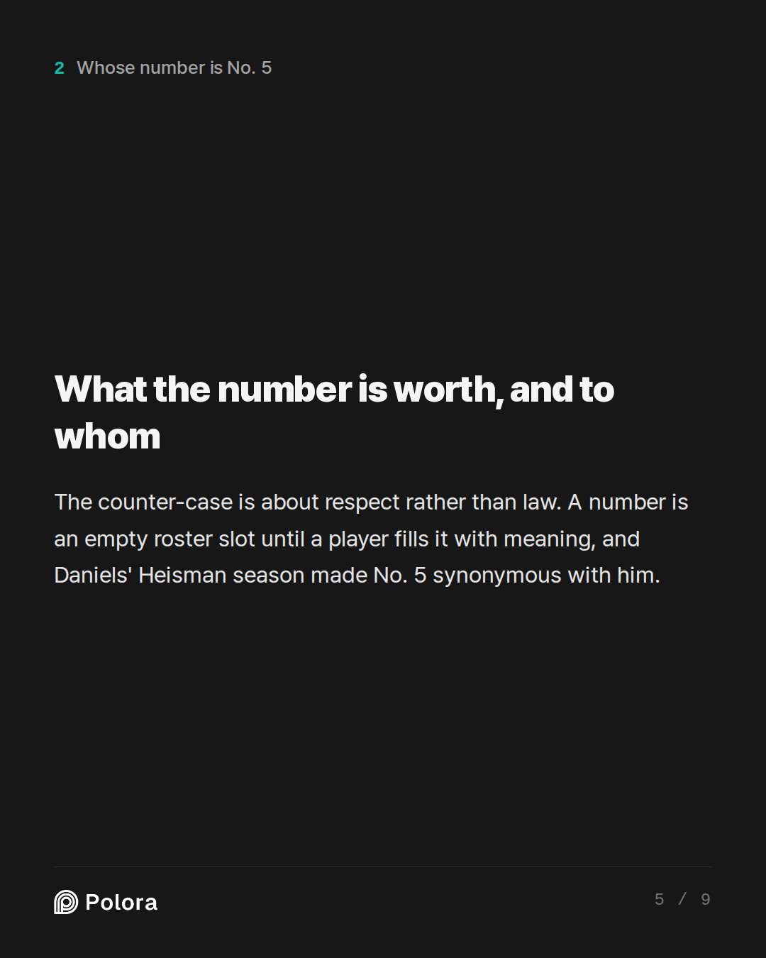 What the number is worth, and to whom