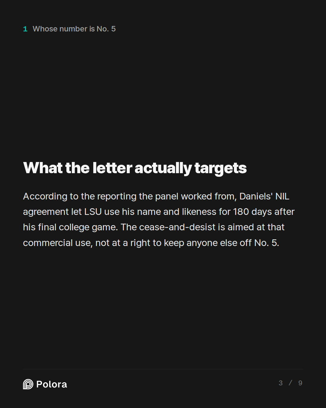 What the letter actually targets