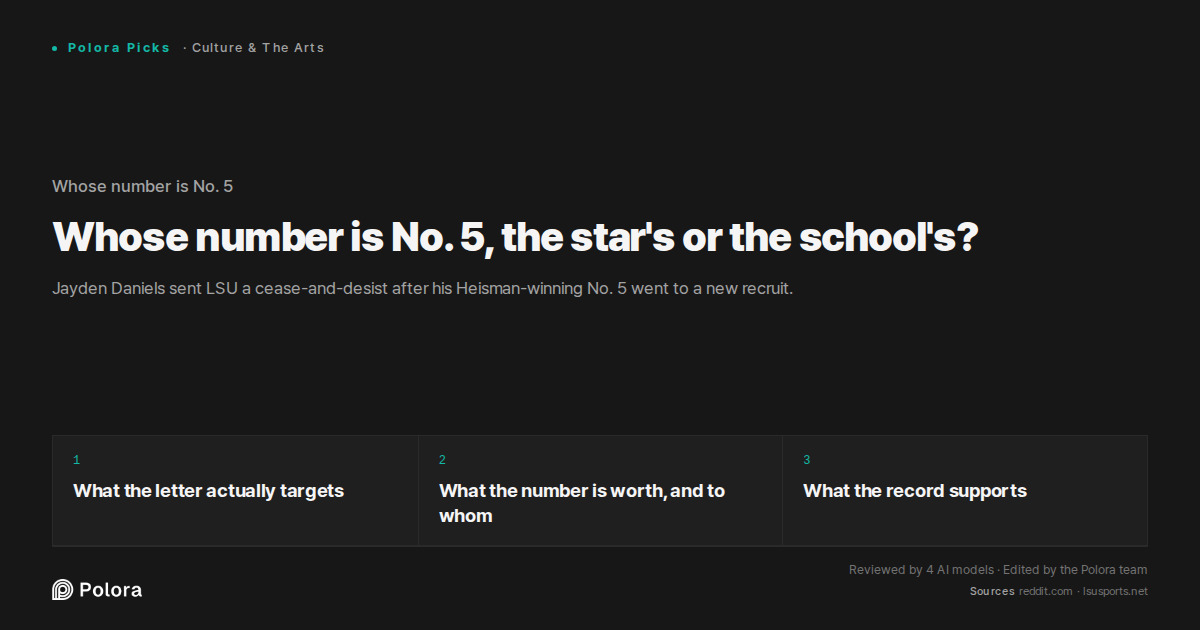 Whose number is No. 5, the star's or the school's?