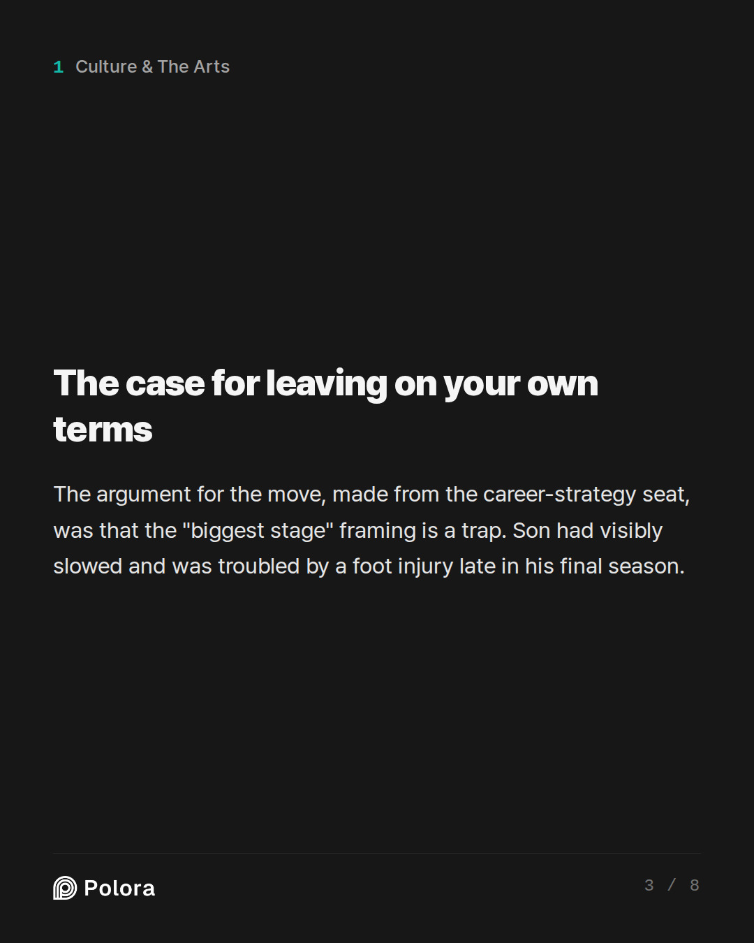 The case for leaving on your own terms