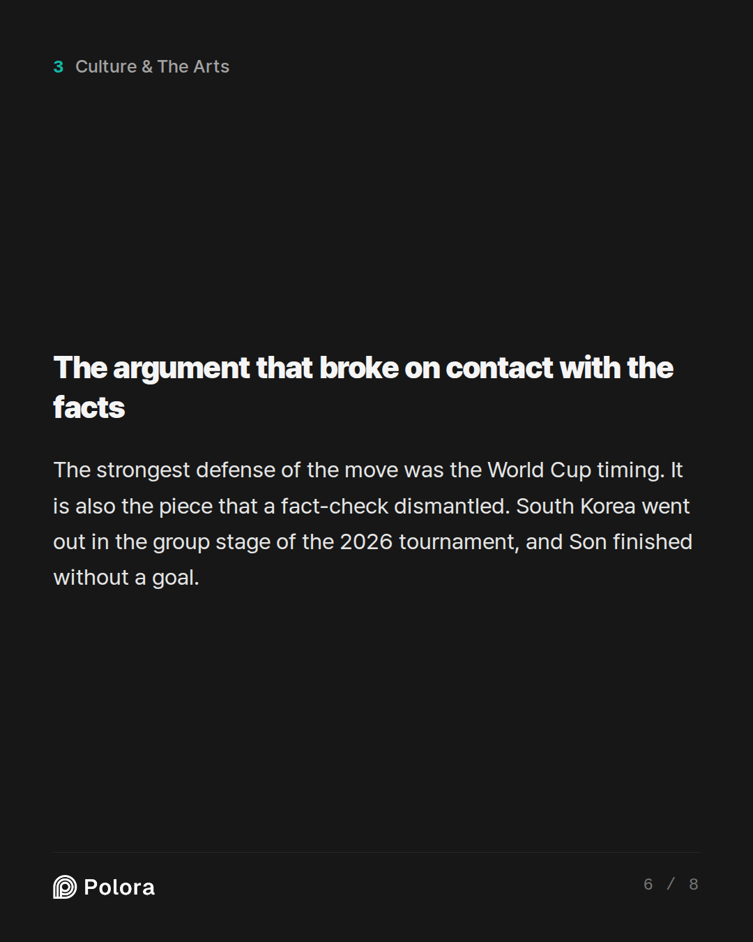 The argument that broke on contact with the facts