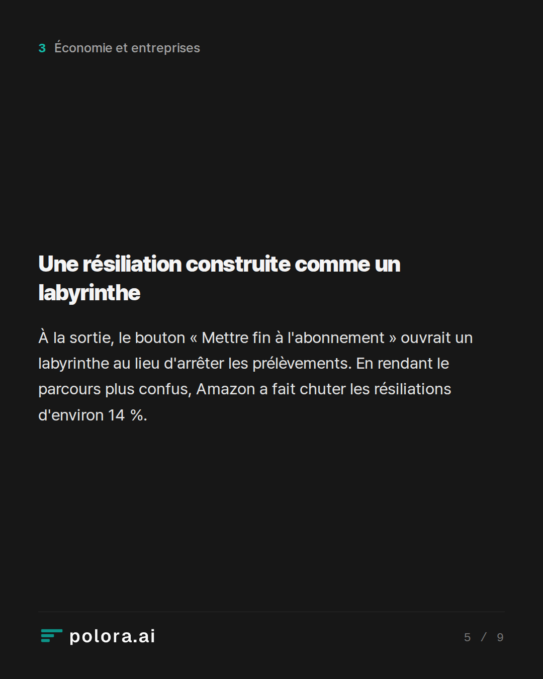 Une résiliation construite comme un labyrinthe