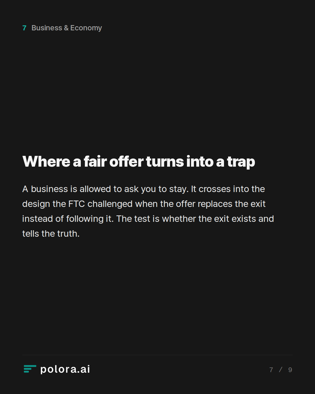 Where a fair offer turns into a trap