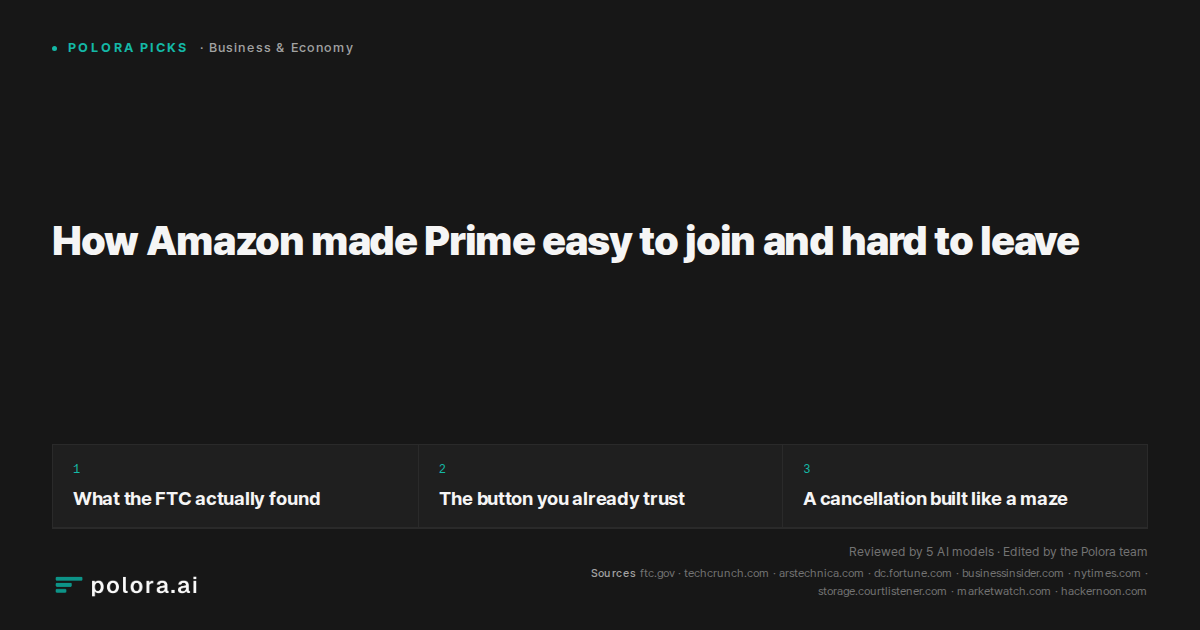 How Amazon made Prime easy to join and hard to leave