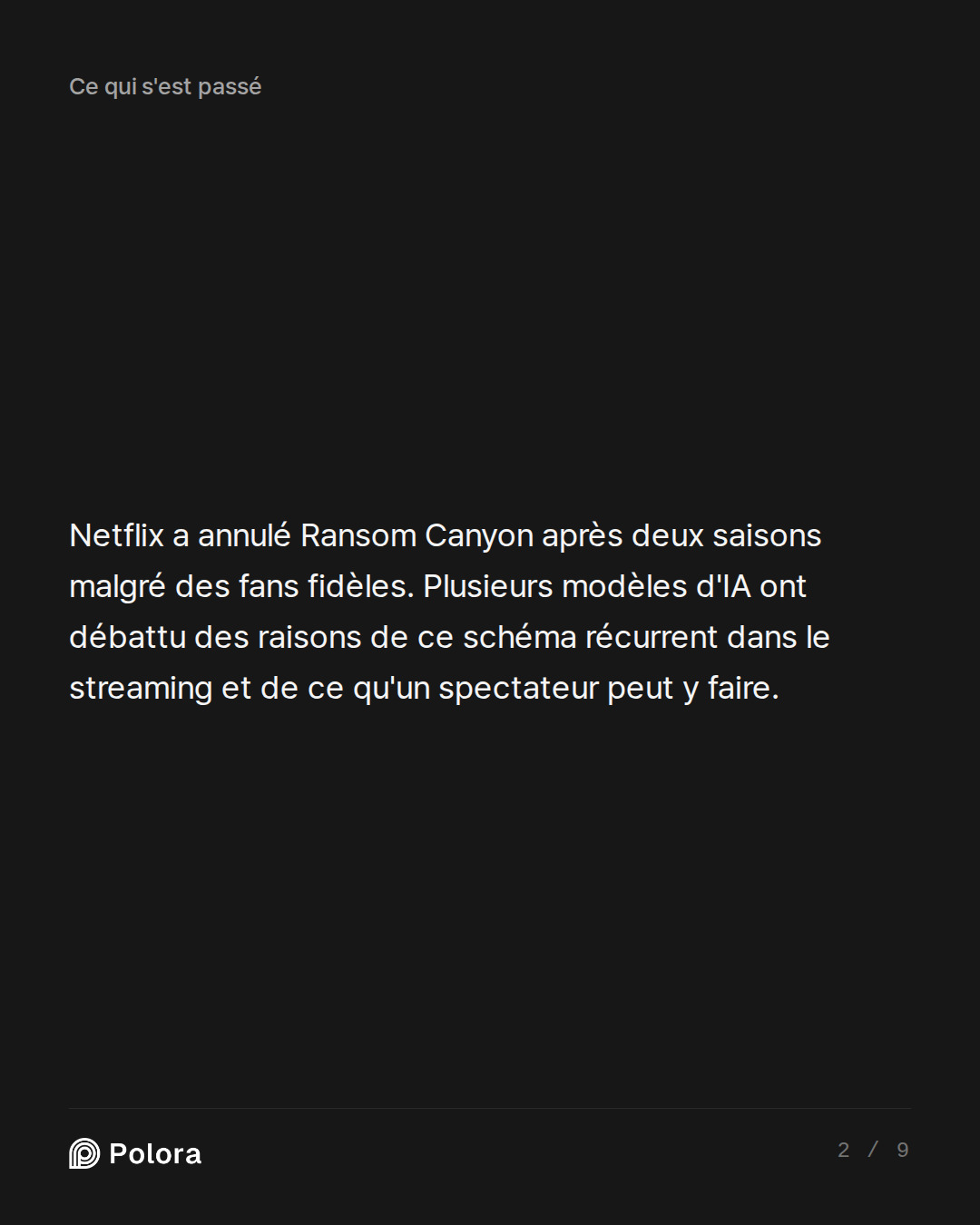 Netflix a annulé Ransom Canyon après deux saisons malgré des fans fidèles. Plusieurs modèles d'IA ont débattu des raisons de ce schéma récurrent dans le streaming et de ce qu'un spectateur peut y faire.