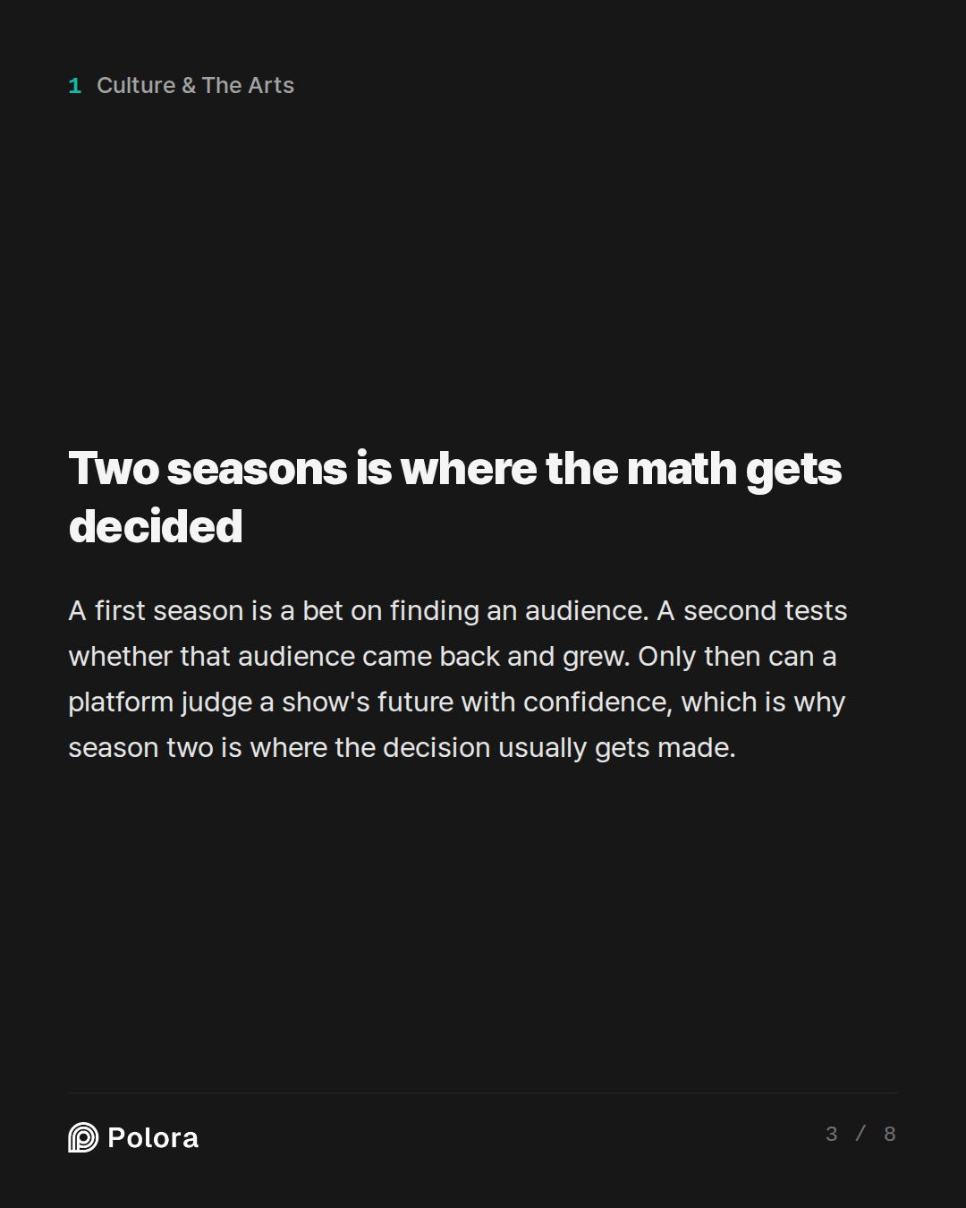 Two seasons is where the math gets decided