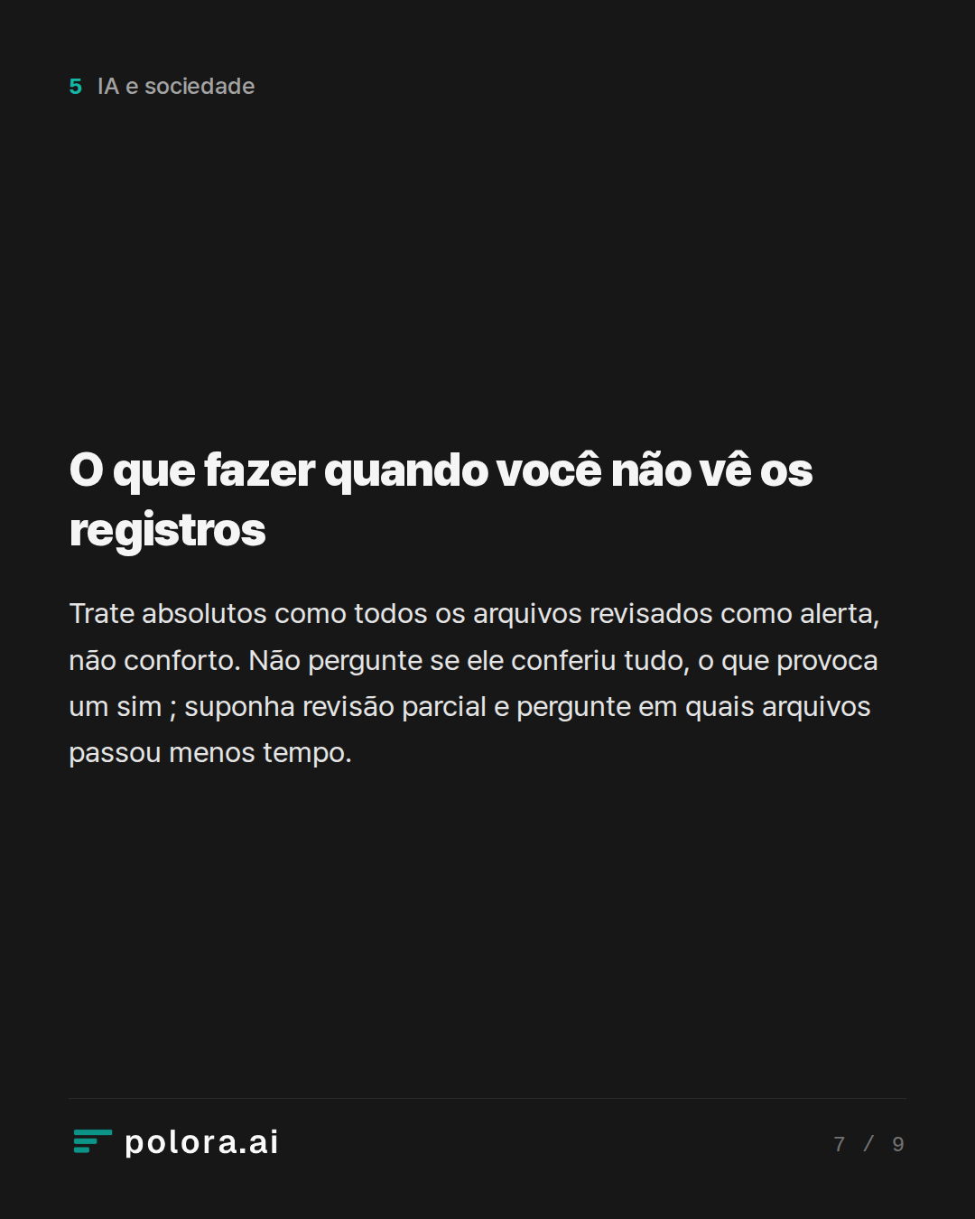 O que fazer quando você não vê os registros