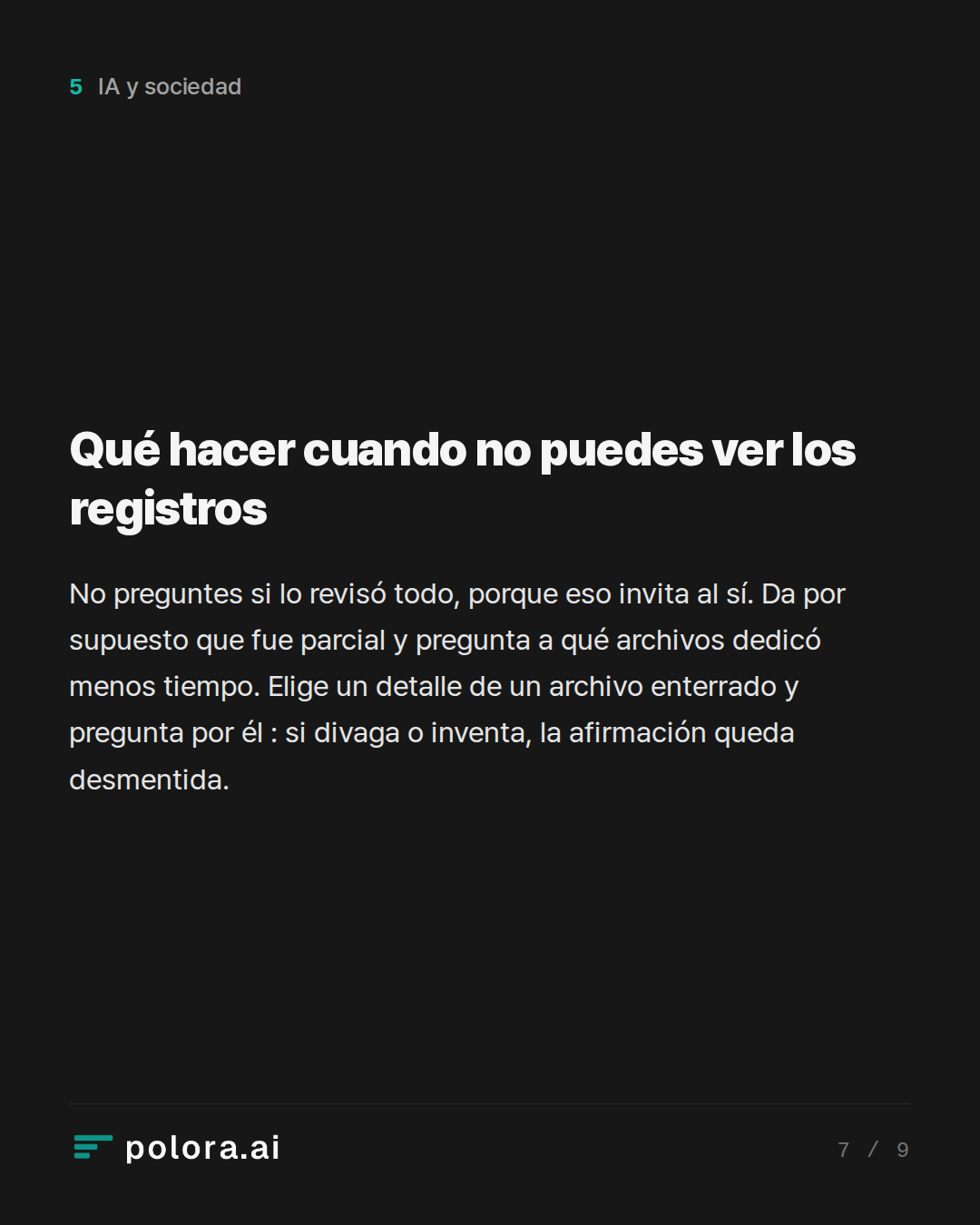 Qué hacer cuando no puedes ver los registros