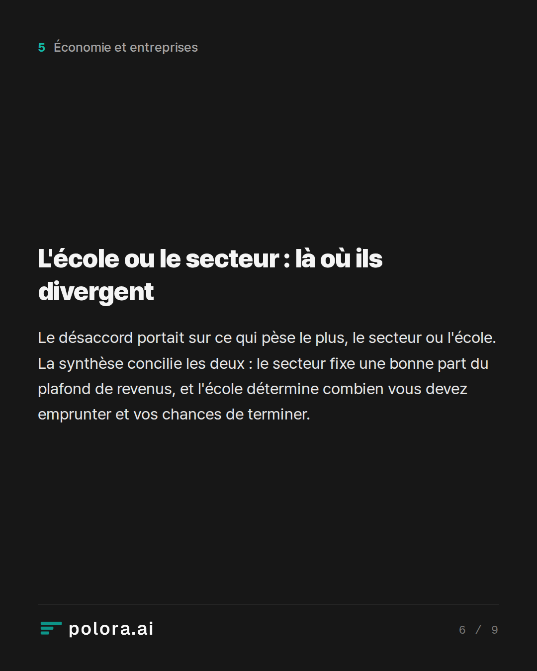 L'école ou le secteur : là où ils divergent
