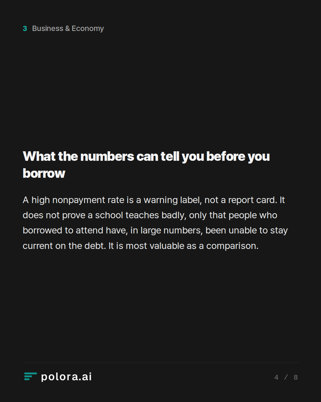 What the numbers can tell you before you borrow