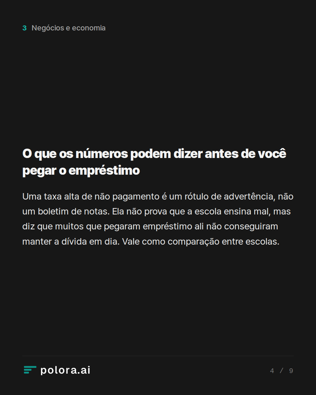 O que os números podem dizer antes de você pegar o empréstimo