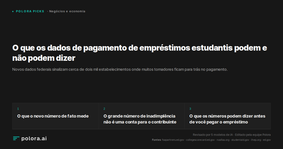 O que os dados de pagamento de empréstimos estudantis podem e não podem dizer