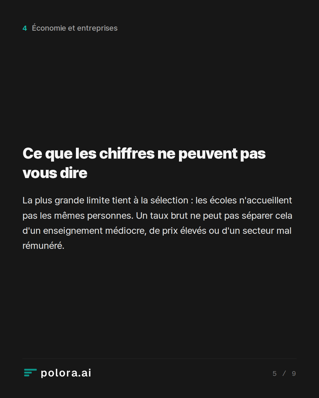Ce que les chiffres ne peuvent pas vous dire
