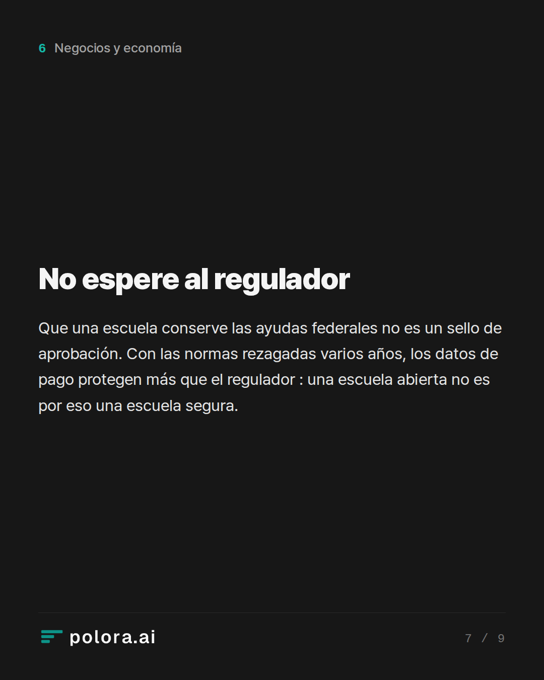 No espere al regulador