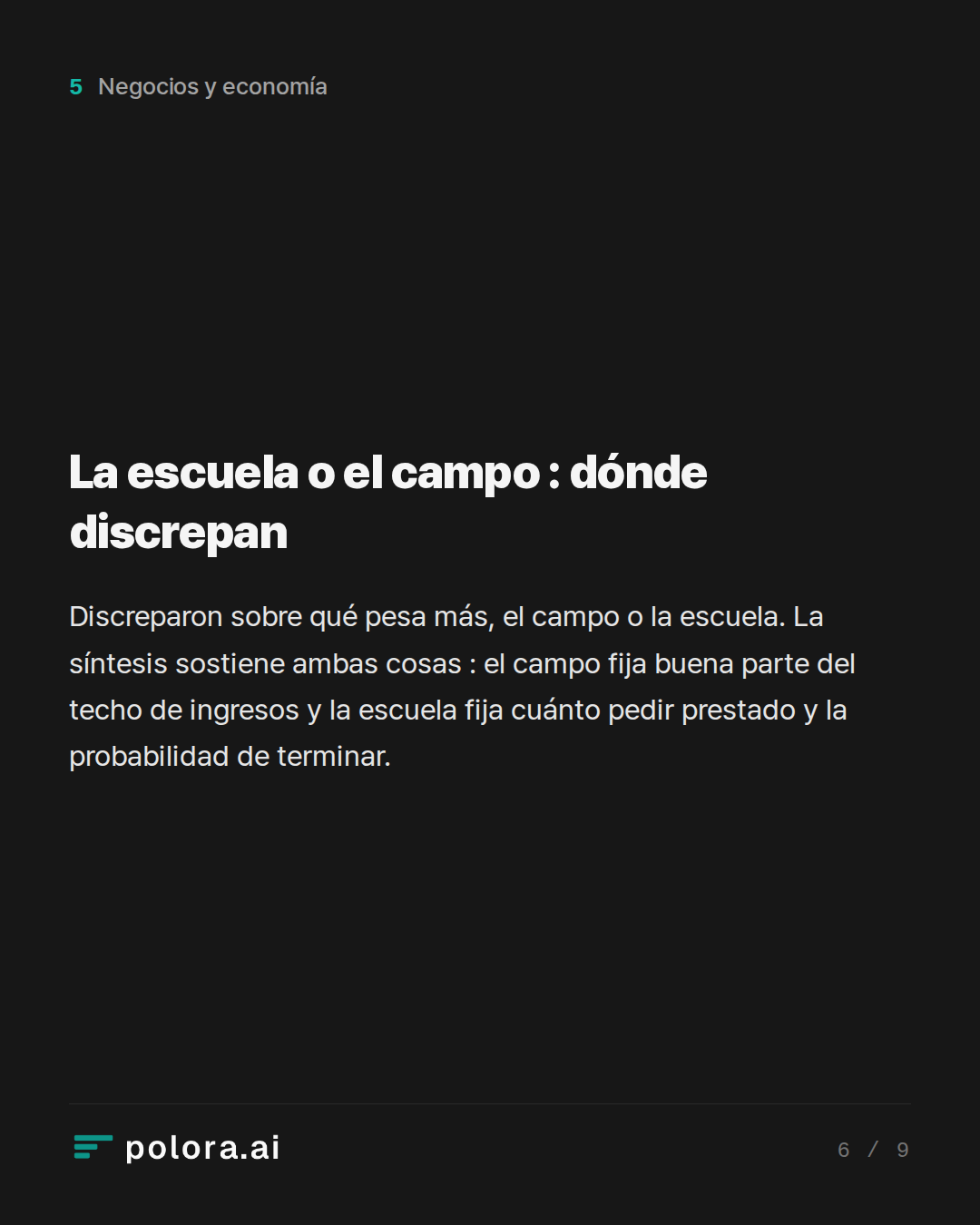 La escuela o el campo : dónde discrepan