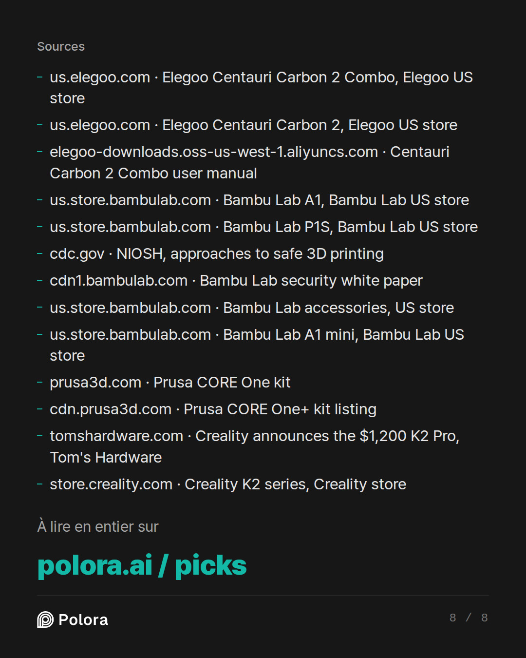 Sources 13 : us.elegoo.com · Elegoo Centauri Carbon 2 Combo, Elegoo US store, us.elegoo.com · Elegoo Centauri Carbon 2, Elegoo US store, elegoo-downloads.oss-us-west-1.aliyuncs.com · Centauri Carbon 2 Combo user manual + 10