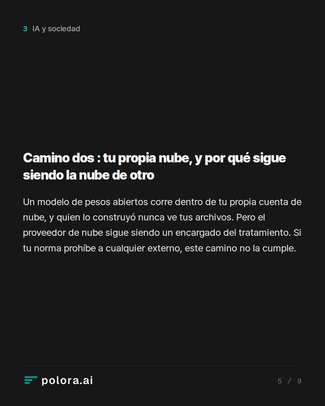 Camino dos : tu propia nube, y por qué sigue siendo la nube de otro