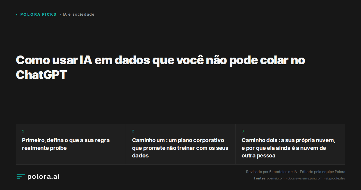 Como usar IA em dados que você não pode colar no ChatGPT