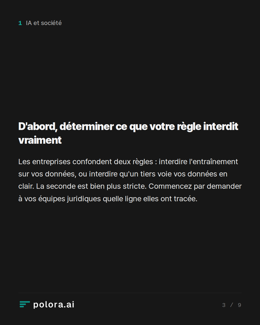 D'abord, déterminer ce que votre règle interdit vraiment