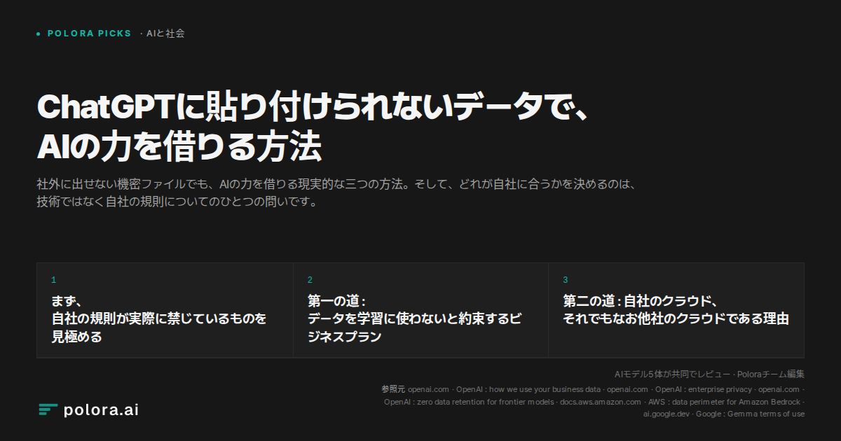 ChatGPTに貼り付けられないデータで、AIの力を借りる方法