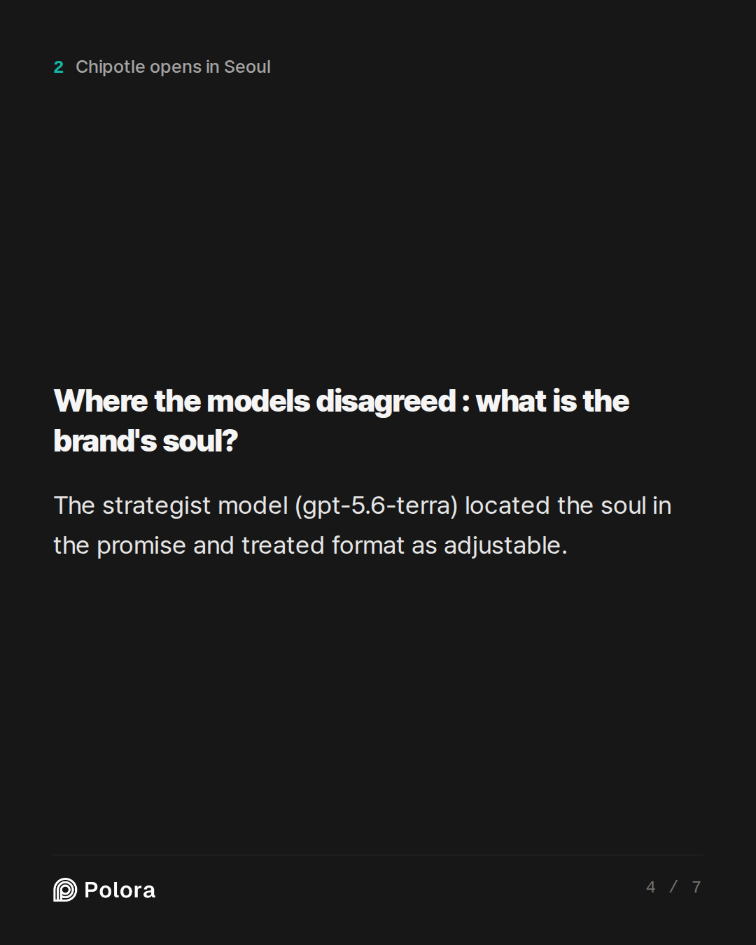 Where the models disagreed : what is the brand's soul?