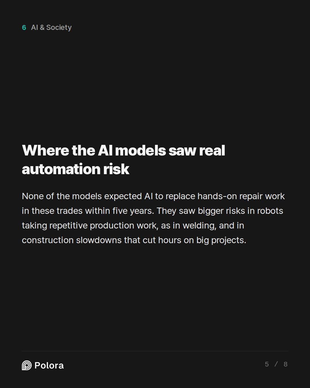 Where the AI models saw real automation risk