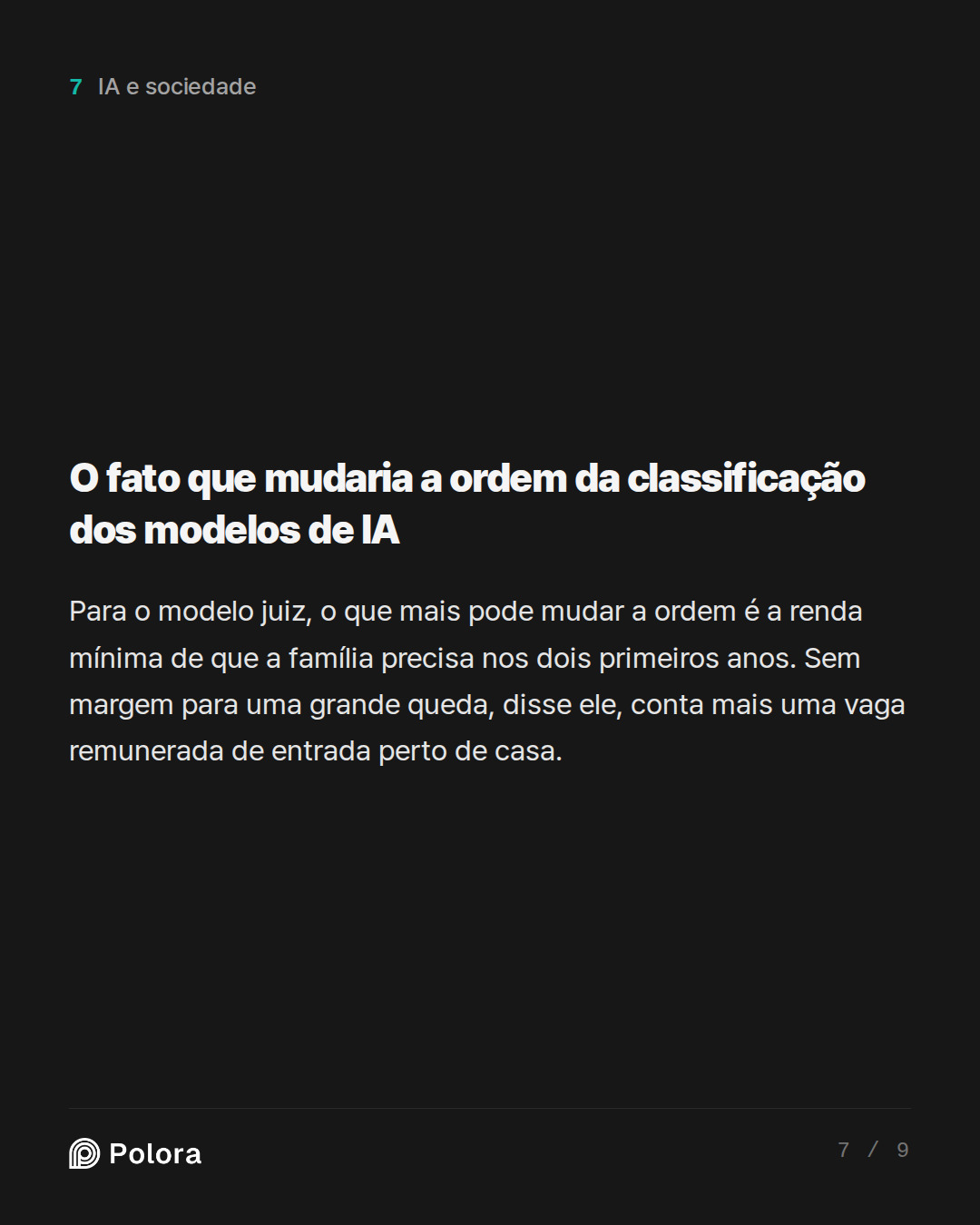 O fato que mudaria a ordem da classificação dos modelos de IA