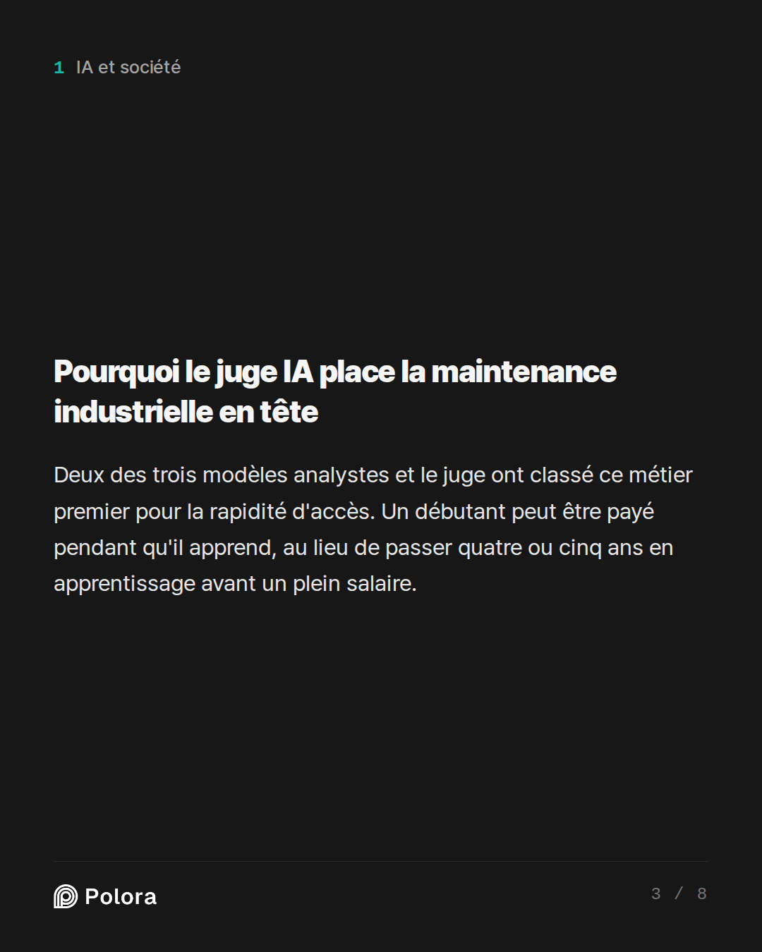 Pourquoi le juge IA place la maintenance industrielle en tête