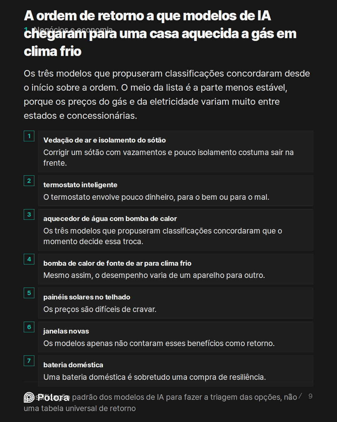 A ordem de retorno a que modelos de IA c · Vedação de ar e isolamento do sótão termostato inteligente aquecedor de água com bomba de calor bomba de calor de fonte de ar para clima frio painéis solares no telhado janelas novas bateria doméstica Corrigir um sótão com vazamentos e pouco isolamento cost