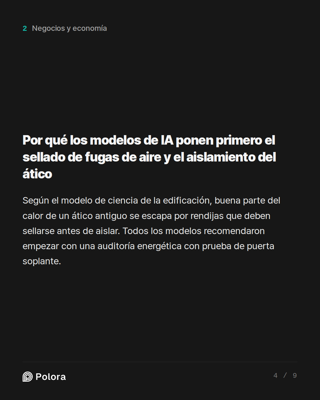 Por qué los modelos de IA ponen primero el sellado de fugas de aire y el aislamiento del ático