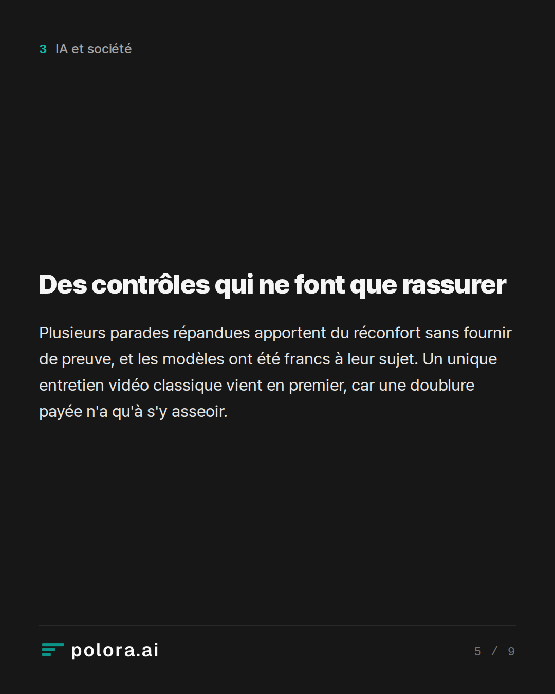 Des contrôles qui ne font que rassurer